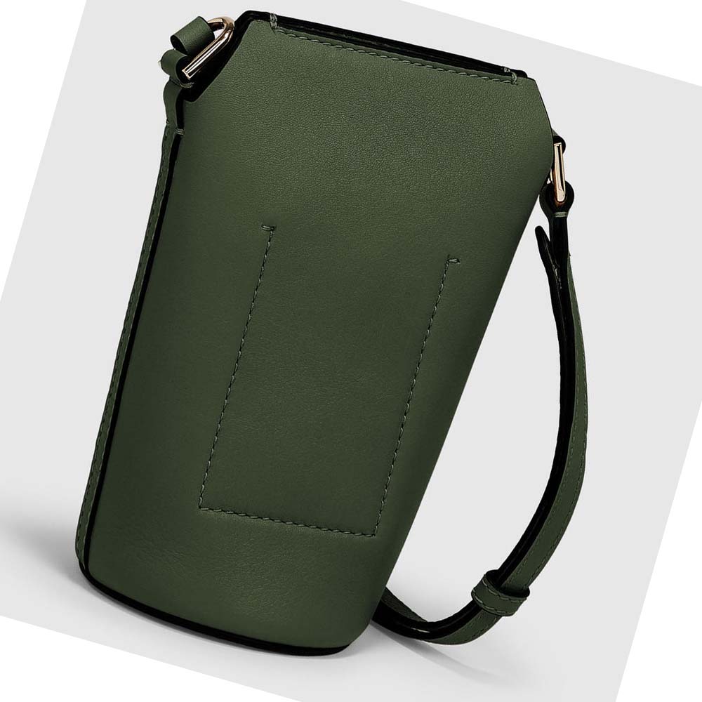 Women's Ecco Textureblock Pot Shoulder Bags Green | Canada 391SGL